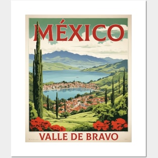 Valle de Bravo Estado de Mexico Vintage Tourism Travel Posters and Art